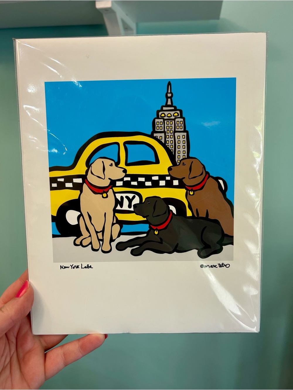 Mark Tetro New York Labs Art Print in Black Frame 10” x 8” Taxi Empire State